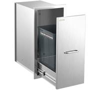 VEVOR Armario de Cocina para Exteriores 47x67,3x34,3 cm sin Cubo de Basura | Para Almacenamiento en Islas de Barbacoa y Estaciones de Parrilla, de Acero Inoxidable, para Organizar Utensilios de Cocina