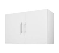 VEVOR Armario de Pared para Lavandería, 2 Niveles con Estante Ajustable, con 2 Puertas, Fabricado con Aglomerado y MDF, para Cocina, Baño, Lavandería, 40,6 x 91,4 x 61 cm, Armario Superior Blanco