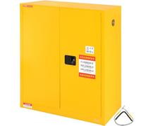 VEVOR Armario de Seguridad para Productos Inflamables 113,6 L 109,5 x 46 x 127,3 cm, Armario Ignífugo para Líquidos Inflamables Fabricado en Acero Laminado en Frío, con 1 Estante Regulable