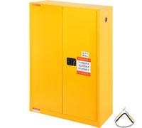 VEVOR Armario de Seguridad para Productos Inflamables 170,3 L 109x46x165,5 cm, Armario Ignífugo para Líquidos Inflamables de Acero Laminado en Frío, con 2 Estantes Regulables, para Uso Industrial
