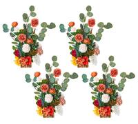 VEVOR, arreglos de flores artificiales, juego de 4 unidades, 450x250x250 mm. Decoraciones de flores artificiales, centros de mesa color naranja para bodas, ceremonias, fiestas, decoración de mesas y h