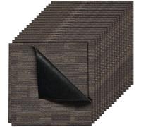 VEVOR, baldosas de alfombra reutilizables, cuadrados de alfombra de 61 x 61 cm (24 pulgadas x 24 pulgadas) con acolchado integrado, baldosas de alfombra suaves y acolchadas, instalación sencilla tipo 