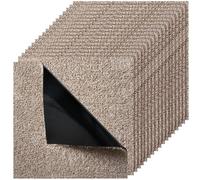 VEVOR Baldosas de Moqueta, 457,2 x 457,2 x 12 mm, 10 uds, Autoadhesivas, Cubren 2 m², Ideales para Moqueta, para Hogares, Oficinas, Viviendas de Alquiler, Fácil de Limpiar, Color Marrón Claro
