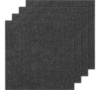 VEVOR: Baldosas de moqueta autoadhesivas, 305x305 mm, baldosas de moqueta con respaldo adhesivo, baldosas de moqueta acolchadas, instalación sencilla para dormitorios y salones (12 unidades, gris oscu