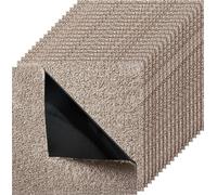 VEVOR, baldosas de moqueta de 457,2 x 457,2 x 12 mm, paquete de 10 unidades, revestimiento de moqueta autoadhesivo con una superficie de 2 m², ideal para suelos, fácil instalación para salones y ofici
