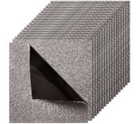 VEVOR Baldosas de Moqueta Modulares, 457,2 x 457,2 x 12 mm, Paquete de 10, Autoadhesivas, Cubren 2 m², Ideales para Moqueta, para Salones, Oficinas y Viviendas de Alquiler, Color Marrón Oscuro