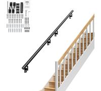VEVOR: Barandilla de aluminio, fácil de mantener, para escaleras, modelo 3657,6 mm. Barandilla para escalera con capacidad de carga de 199,6 kg y distancia entre pilares de 994-900-994 mm. Ideal para 
