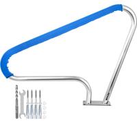 VEVOR - Barandilla de piscina tipo arco, 48"x32", pasamanos de acero inoxidable con cubierta para el agarre