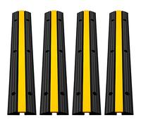 VEVOR - Barandilla de protección para exteriores (4 unidades, 18,000 lbs, 1 canal, cable de paso, cable de pieton tierra, protección para cables de tierra, conductos de estacionamiento almacén de