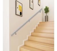 VEVOR, barandilla para escaleras, 1,8 metros de largo, hecha de acero inoxidable, diseño moderno para escaleras, capacidad de carga de 90 kg, barandilla interior para escaleras, montaje en pared con s