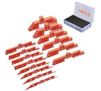VEVOR Barras de configuración de mesa de enrutador, 14 piezas, bloques de configuración de aluminio de precisión, juego de medidores de altura, con caja de almacenamiento de marcas de tamaño grabadas