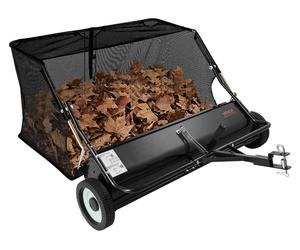 VEVOR, barredora de césped de 107 cm (42 pulgadas) de arrastre, con capacidad de 358 litros (12 cu.ft.). Grande barredora de césped con sistema de enganche. Robusto colector de hojas y césped con dise