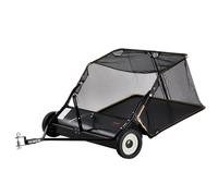 VEVOR Barredora de Césped Desplegable 400 L Barredora Grande y Resistente para Tomar Hojas y Césped Diseño de Cuerda de Descarga 106,68 cm Altura de Barrido Ajustable para Tomar Escombros, Césped