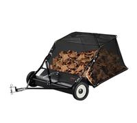 VEVOR Barredora de Césped Desplegable 400 L Barredora Grande y Resistente para Tomar Hojas y Césped Diseño de Cuerda de Descarga 106,68 cm Altura de Barrido Ajustable para Tomar Escombros, Césped
