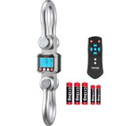 VEVOR, báscula de grúa 10 T, báscula colgante digital, báscula industrial con carcasa de aluminio fundido y pantalla LCD, precisión de 2 kg y interruptor de 3 niveles, control remoto, báscula para caz