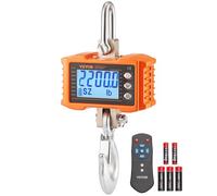 VEVOR Báscula de Grúa Digital de 1000 kg, Báscula Colgante Industrial Resistente con Control Remoto, Carcasa de Aluminio Fundido y Pantalla LCD, Alta Precisión para Construcción, Fábrica, Naranja
