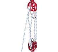VEVOR Bloque de Doble Polea con Cuerda Trenzada 12mm x 46m Sistema de Escalada de Doble Polea Longitud de Rotura 35 kn Alta Resistencia para Uso Interior y Exterior Deportes Aficionados