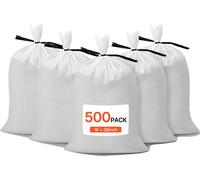 VEVOR, bolsas de arena vacías, paquete de 300 unidades, 40 x 66 cm, bolsas de arena de alta resistencia con cintas, capacidad de 22,6 kg, fabricadas en polipropileno tejido, resistentes al desgarro y
