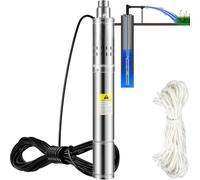 VEVOR Bomba de Agua Sumergible para Pozo de 550 W, Acero Inoxidable, 230 V | Para Tierras de Cultivo, Fábricas, Minas, Flujo Máximo 35 L/min, Altura Máxima 108 m, Válvula de Retención, Motor de Cobre