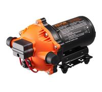 VEVOR Bomba de Diafragma 12 V 18,93 L/min Bomba de Agua de 3 Cámaras con Interruptor de Presión Automático Ajustable de 40 a 100 PSI, 70 PSI, Puerto MNPT de 12,7 mm para Camión de Comida, Autocaravana
