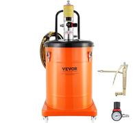 VEVOR Bomba de Grasa Neumática Relación de Presión 50:1 Bomba de Cubo de Grasa Neumática de 40 L Pistola de Grasa Bomba de Grasa con Ruedas y Manguera de 4 m Boquilla de 360° Conexión NPT Estándar
