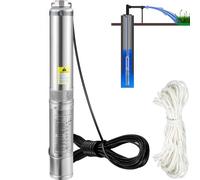 VEVOR Bomba de Pozo Profundo Motor de 750 W Bomba Sumergible para Pozo 230 V 50 Hz Bomba de Agua Sumergible para Pozos Flujo Máximo de 100 L/min Bomba para Pozos para Tierras de Cultivo Fábricas Minas