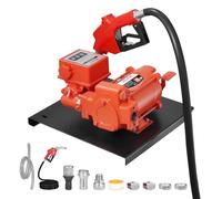 VEVOR Bomba de Transferencia de Combustible, 76 L/min, con Medidor, Boquilla de Combustible con Apagado Automático y Manguera de Descarga, Alto Caudal para Gasolina, Diésel, Queroseno, Biodiésel