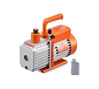 VEVOR Bomba de Vacío 6 CFM de Paletas Rotativas de Doble Etapa con Botella de Aceite para Sistemas HVAC, Bomba de Vacío para Mantenimiento de Aire Acondicionado Automotriz, Desgasificación de Resina