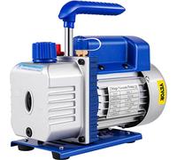 VEVOR Bomba de Vacío 9CFM 1HP JB 220V 50Hz Bomba de Vacío de Etapa Única 15 Micras 1,720rpm 1/4" 3/8" SAE Bomba de Vacío de Refrigeración para Aire Acondicionado Doméstico Mantenimiento de Automóvil