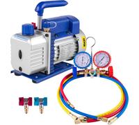 VEVOR, bomba de vacío de 1,8 CFM (50 L/M), para aire acondicionado, de 2 vías, herramienta de asistencia para técnicos