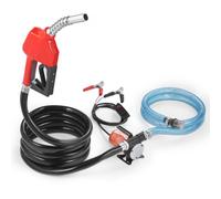 VEVOR Bomba Eléctrica de Transferencia de Combustible Engranajes 12V CC 8 GPM 30L/min 1/5HP Boquilla de Combustible Apagado Automático, Manguera de Salida Larga de 4m, para Mezclar Gasolina, Diesel