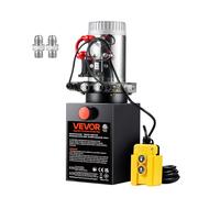 VEVOR Bomba Hidráulica DC 12 V 8 L Unidad Hidráulica de Doble Acción Flujo de Aceite 3,44 L/min Presión Máxima de Descarga 22 MPa para Volquete, Plataforma Elevadora, Remolque, Elevación y Descarga