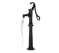 VEVOR Bomba Manual Antigua, 6 m de Elevación, Estilo Nostálgico, de Hierro Fundido, para Pozo con Base Elevada, Conexión NPT, para Jardín, Estanque y Granja, Color Negro, 400 x 240 x 1290 mm