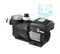 VEVOR Bomba para Piscina 1100 W de Velocidad Variable 1150 a 3600 rpm, Bomba de Filtración para Piscina, Caudal Máximo de 26.000 L/h, CA 220-240 V, Altura Máxima de Descarga de 15 m con Temporizador