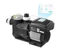 VEVOR Bomba para Piscina 1100 W de Velocidad Variable 1150 a 3600 rpm, Bomba de Filtración para Piscina, Caudal Máximo de 26.000 L/h, CA 220-240 V, Altura Máxima de Descarga de 15 m con Temporizador
