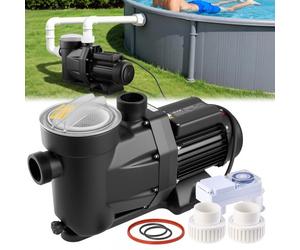 VEVOR Bomba para Piscina 1300 W Caudal Máximo de 28800 L/H Bomba de Filtración para Piscina de Una Sola Velocidad, CA 220-240 V, Altura de Elevación Máxima de 17 m, con Temporizador de 24 Horas