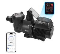 VEVOR Bomba para Piscina 1350 W de Velocidad Variable 1000 a 2900 rpm, Bomba de Filtración para Piscina, Caudal Máximo de 30.000 L/h, CA 220-240 V, Altura Máxima de Descarga de 16 m con Temporizador