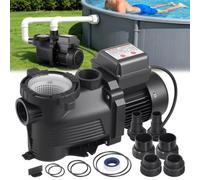 VEVOR Bomba para Piscina 400 W Caudal Máximo de 11100 L/H Bomba de Filtración para Piscina de Una Sola Velocidad, CA 220-240 V, Altura de Elevación Máxima de 10 m, con Temporizador de 24 Horas