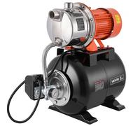 VEVOR Bomba para Pozos Poco Profundos 1,6 HP, Bomba de Agua de Trasvase 6000 LPH, de Acero Inoxidable, con Tanque de Presión 19 L, Filtro, Sistema de Refuerzo de Agua Automático, para Jardín, Césped