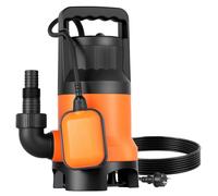 VEVOR, bomba sumergible de 650W, 15000 L/h, bomba para aguas sucias de PP-GF20, ideal para aguas residuales, aguas sucias y agua limpia, con interruptor de flotador automático, altura de elevación de 