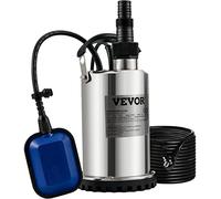 VEVOR Bomba Sumergible de Aguas Residuales 550W 0,75HP Bomba de Agua Sumergible Flujo Máximo de 158 L/min Bomba de Agua Sucia Elevación Máxima de 7,5m para Bombear Agua de Piscinas, Sótanos