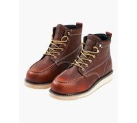 VEVOR Botas de Trabajo, Talla 10 EE. UU., con Puntera de Mocasín Impermeables, Antideslizantes y Transpirables con Suela de Goma EVA para la Industria de Construcción, Marrón, 313 x 115 x 185 mm