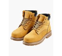 VEVOR Botas de Trabajo, Talla 13 EE. UU., con Punta Acero Impermeable, Antideslizante, Transpirable con Suela de Goma Ligera para Industria de Construcción, Amarillo Parduzco, 338 x 125 x 204 mm