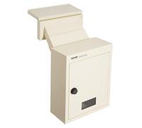 VEVOR Buzón para Vallas de Acero 320 x 158 x 430 mm Buzón Empotrado con Bloqueo de Código Buzón para Paredes y Muros de Vallas 70 a 200 mm Buzón Beige Resistente a la Lluvia para Hogar Oficina