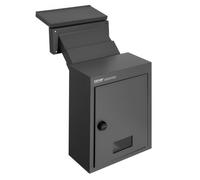 VEVOR Buzón para Vallas de Acero 320 x 158 x 430 mm Buzón Empotrado con Bloqueo de Código Buzón para Paredes y Muros de Vallas 70 a 200 mm Buzón Negro Resistente a la Lluvia para Hogar Oficina