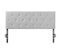 VEVOR Cabecero de Tamaño Completo, Altura Ajustable de 5 cm por Nivel Cómodo Capitoné con Diseño de Rombos 1430 x (905-1205) mm para Camas de Dormitorio, Hotel, Alojamiento Privado, Gris Claro