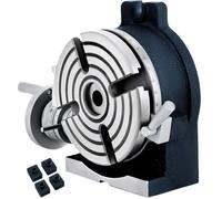 VEVOR Cabezal divisor, cabezal de indexación vertical horizontal de 4 ranuras de 5.9 pulgadas/150 mm, juego semiuniversal de fresado de fundición HT200 con dial de reinicio de escala de precisión y