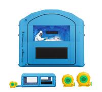 VEVOR Cabina de Pintura Hinchable 6 x 3 x 2,5 m Sopladores de 550 W y 750 W, Cabina de Pulverización Portátil con Sistema de Filtración, Bolsa de Almacenamiento, Pinturas para Motos Muebles, Azul