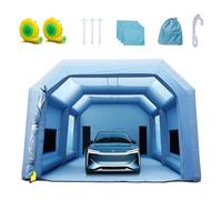 VEVOR Cabina de Pintura Inflable 10 x 6 x 4 m Carpa Hinchable de Pintura de Coches en Oxford 210D con Sistema de Filtración 2 Sopladores 950W + 1100W Estación de Trabajo de Pintura Taller de Garaje