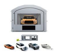 VEVOR Cabina de Pintura Inflable 9 x 4,8 x 3,6 m con Área para Herramientas, Cabina de Pulverización Hinchable con 2 Sopladores 750 W + 950 W y Sistema de Filtración, Pintura para Coches, Color Gris
